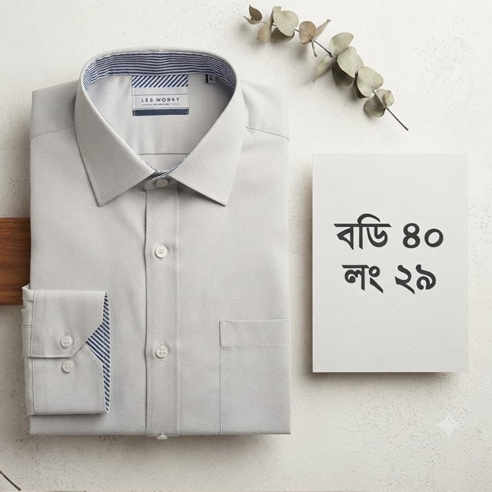 Premium Quality Off-White Solid Dobby Shirt