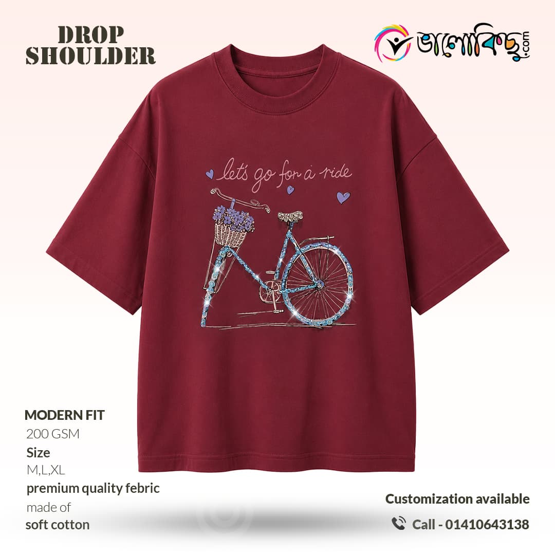 Let's go for a ride" Aesthetic Drop Shoulder