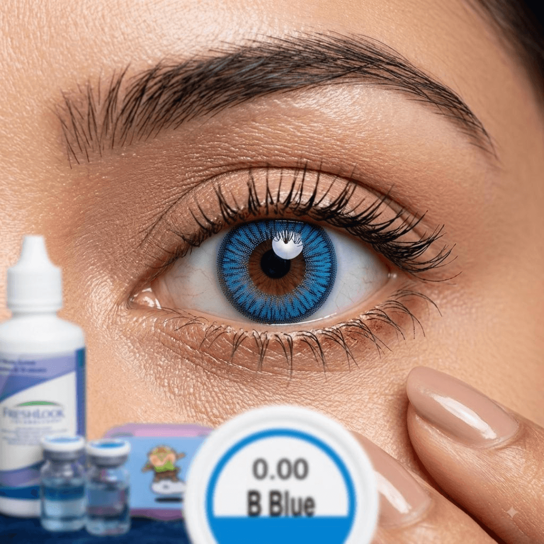 Bella Premium Colored Contact Lenses - Brilliant Blue (0.00 Power)