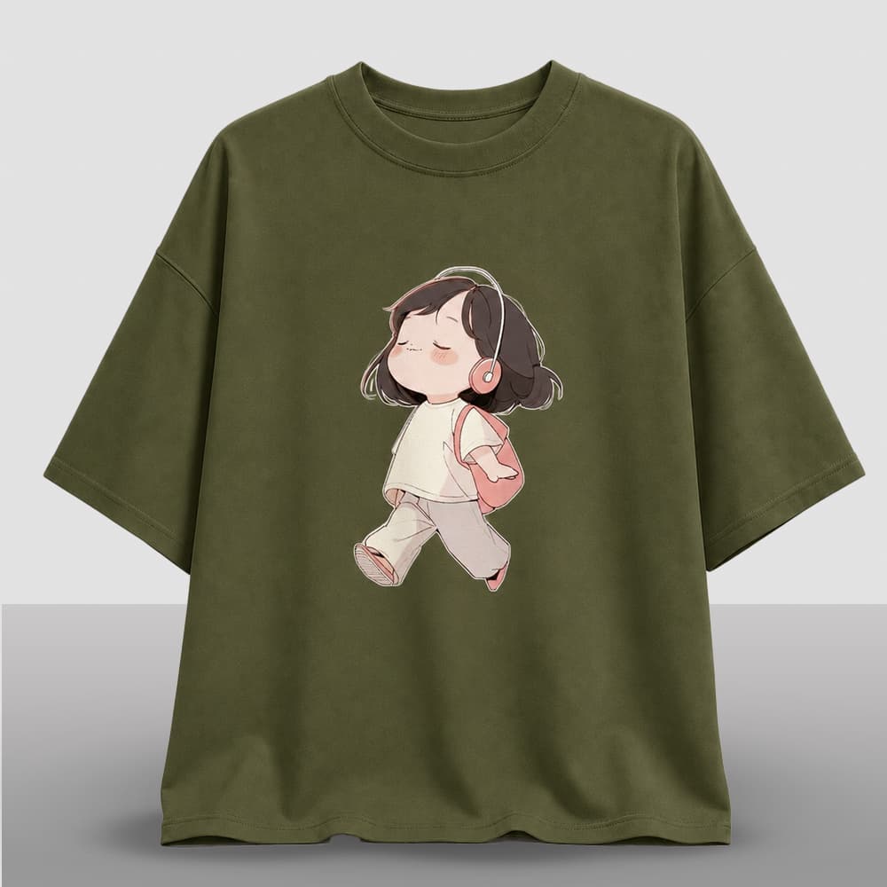 "Music Lover" Aesthetic Drop Shoulder T-Shirt