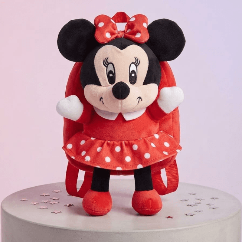 3D Minnie Mouse Doll Backpack for Kids – Red