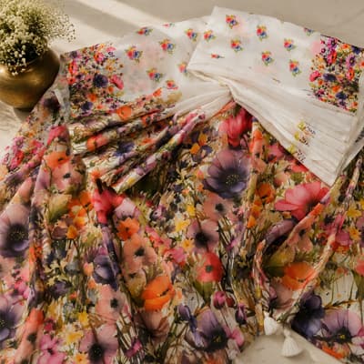 Chanderi Silk – Ivory White