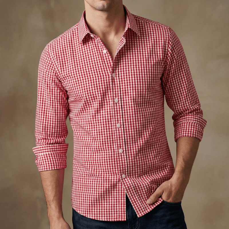 Mens long sleeve Grameen check shirt