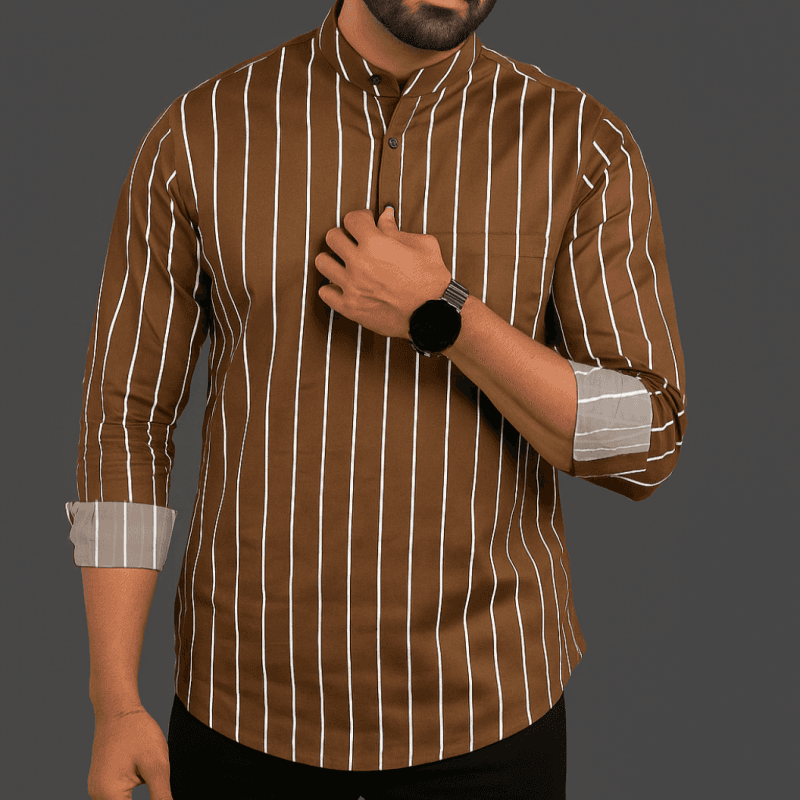 Premium Long Sleeve Striped Katua for Men