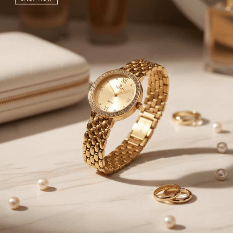 Titan Two-Tone Roman Dial Watch