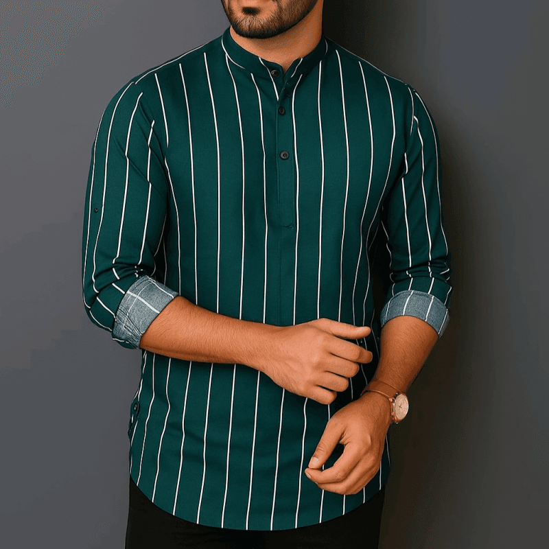 Premium Long Sleeve Striped Katua for Men