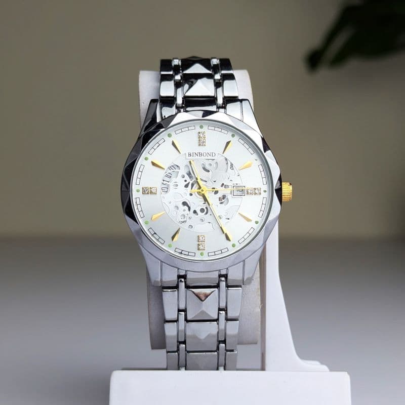 BINBOND Water Resistant Stainless Steel Quartz Watch