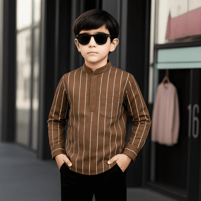 Boys' Premium Striped Cotton Katua