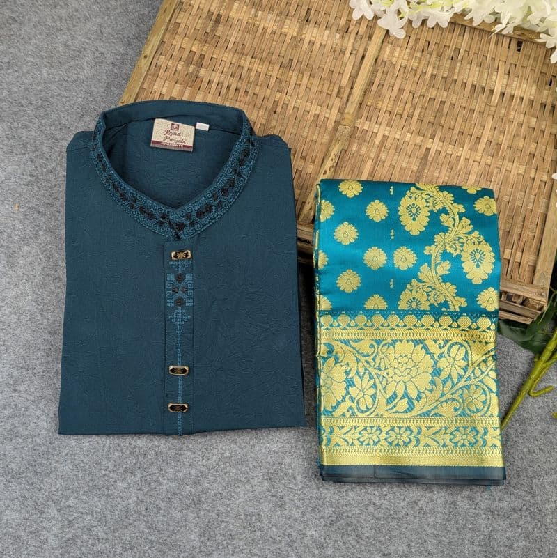 Premium Couple Set (Panjabi, Katan Saree)