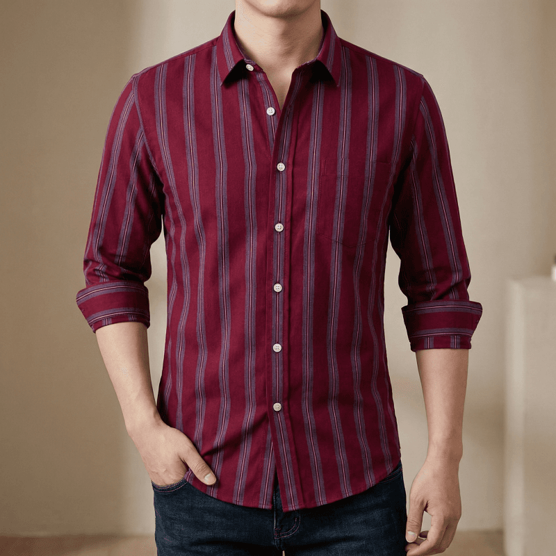 Mens long sleeve Strip shirt