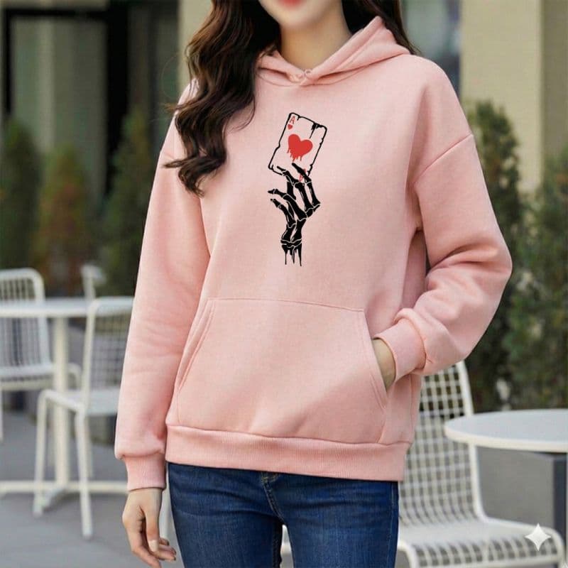 Premium Comfortable Printed Ladies Winter Hoodie