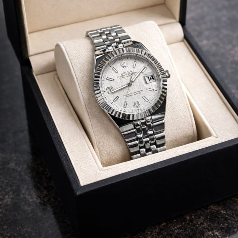 ROLEX Honeycomb Dial Ladies Watch