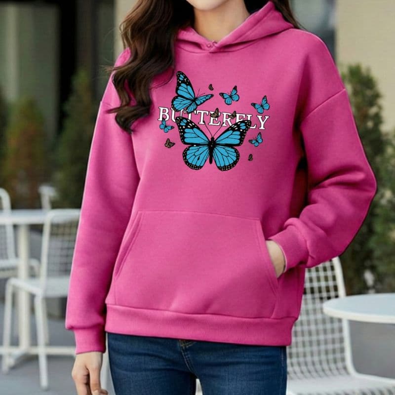 Premium Comfortable Printed Ladies Winter Hoodie