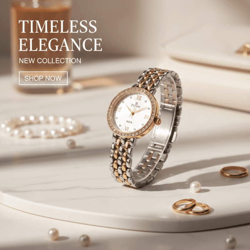 Titan Two-Tone Roman Dial Watch