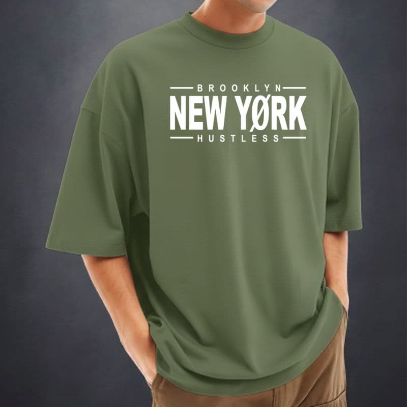 Men's Stylish Drop Shoulder (Army Green)