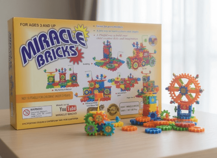 101 Pcs Miracle Bricks Motorized Spinning Gear Building Block Toy Sets