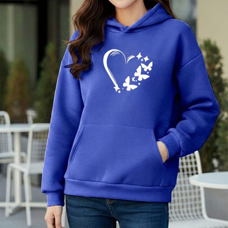 Premium Comfortable Printed Ladies Winter Hoodie