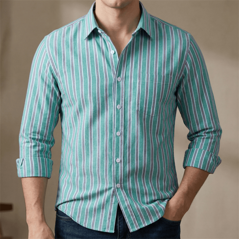 Mens long sleeve Strip shirt