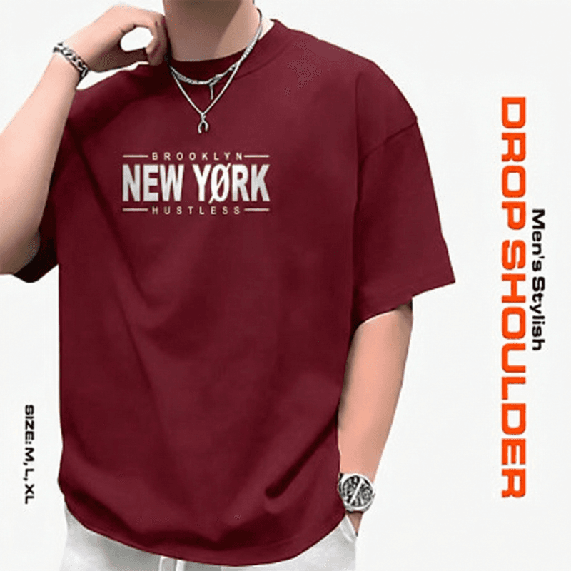 Men's Stylish Drop Shoulder- Black