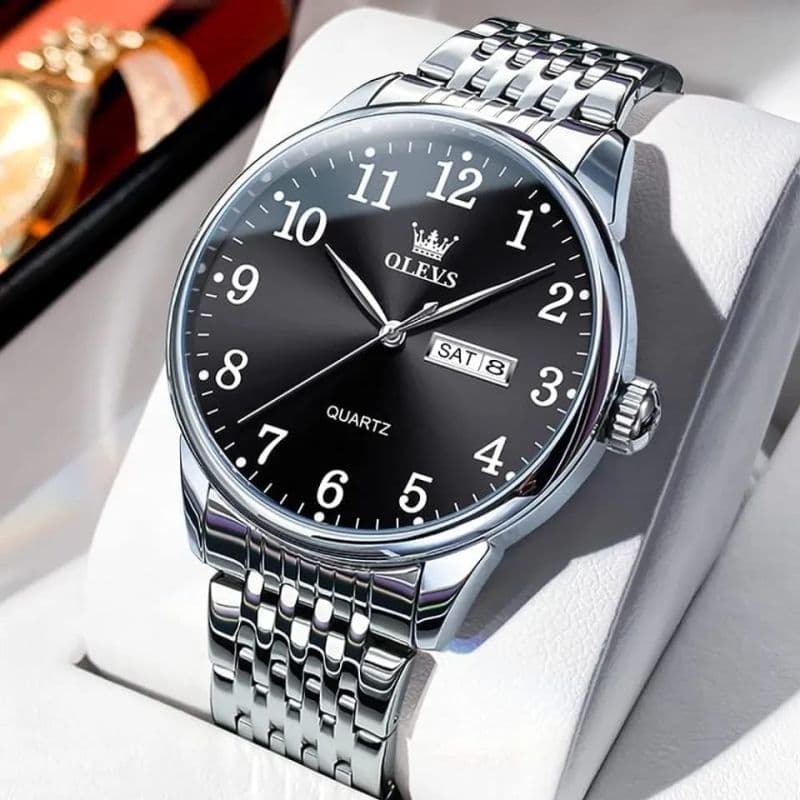Olevs 5535S Stainless Steel Analog Watch For Men