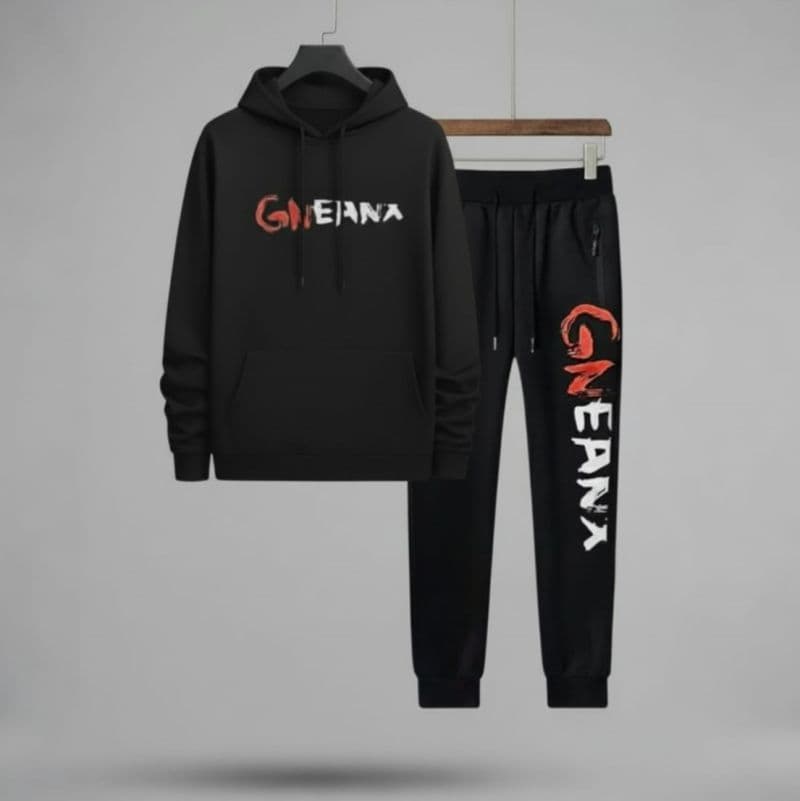 Men's Stylish Hoodie & Stylish Winter Trouser Set (2Pcs)