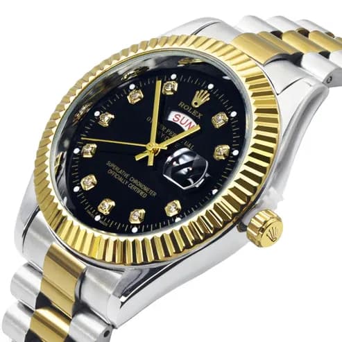 Rolex Quartz Movement Stainless Steel Analog Watch for Men