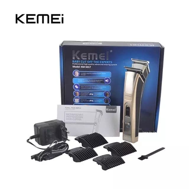 KEMEI KM-5017 Rechargeable Hair Clipper & Beard Trimmer For Men