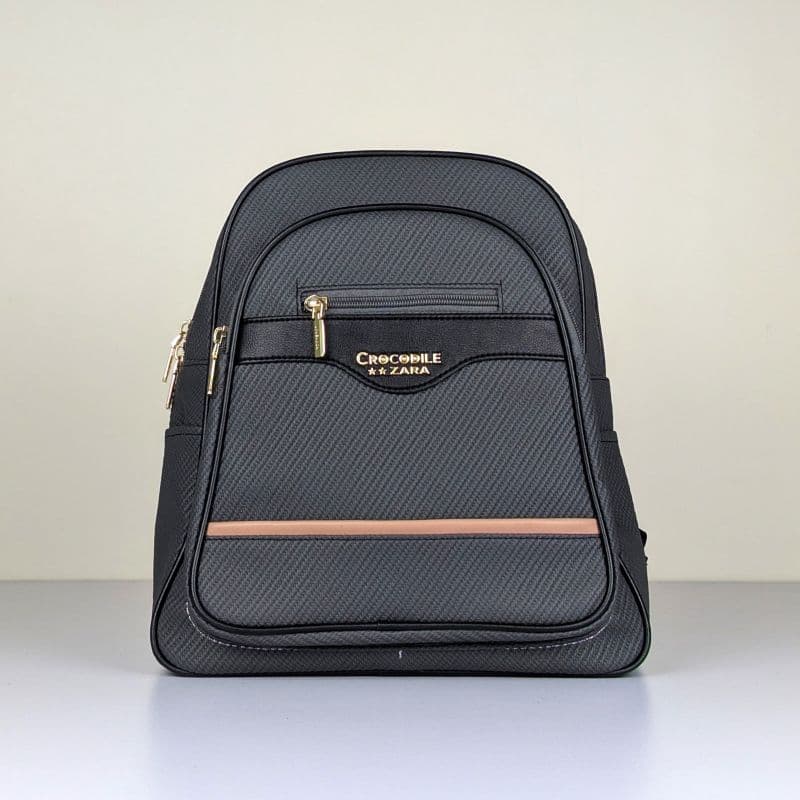 Premium Textured Synthetic Leather Backpack