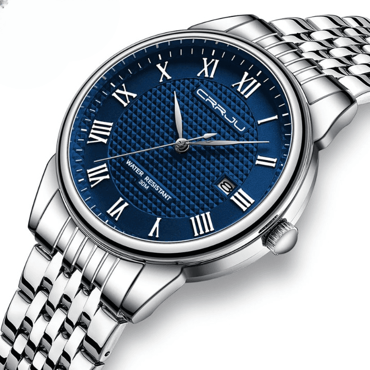 CRRJU 5010 Quartz Classic Stainless Steel Men’s Watch