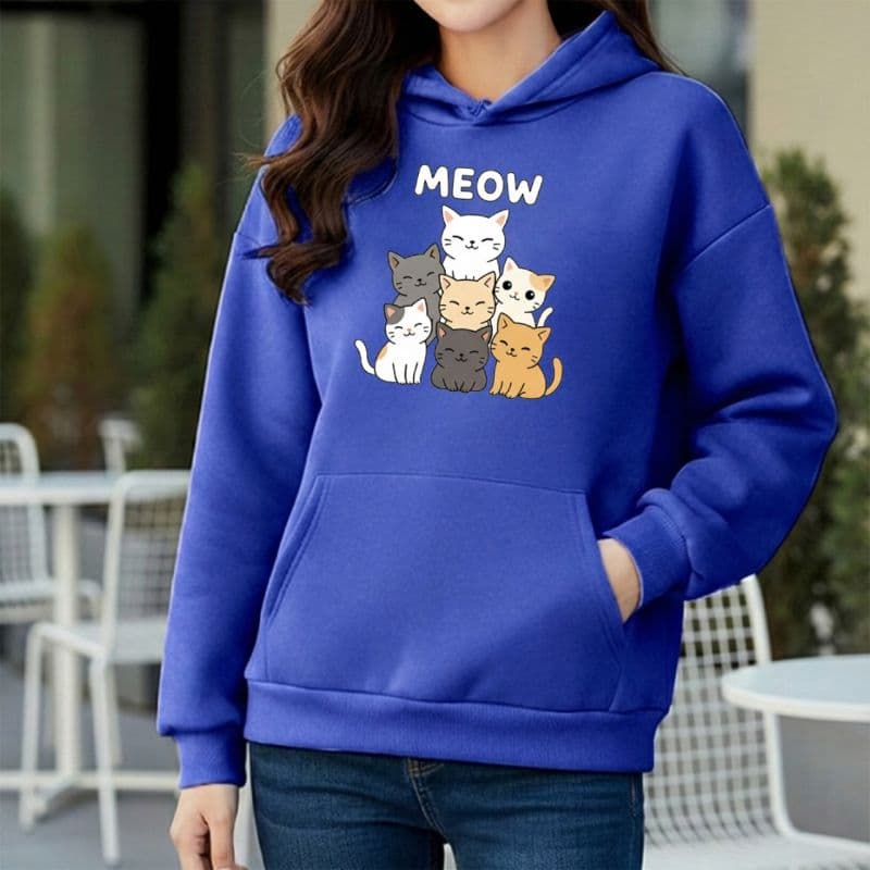 Premium Comfortable Printed Ladies Winter Hoodie