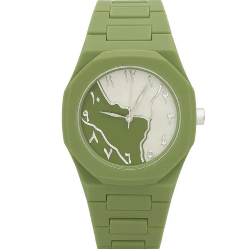 Arabic Dial Premium Marble Finish Ladies Watch with Butterfly Lock