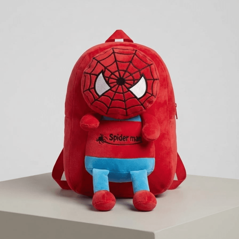 3D Spiderman Soft Velvet Backpack