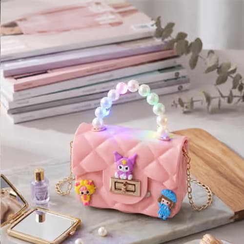 Light Pink LED Pearl Mini Handbag