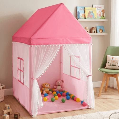 Kids Castle Play Tent House – Pink