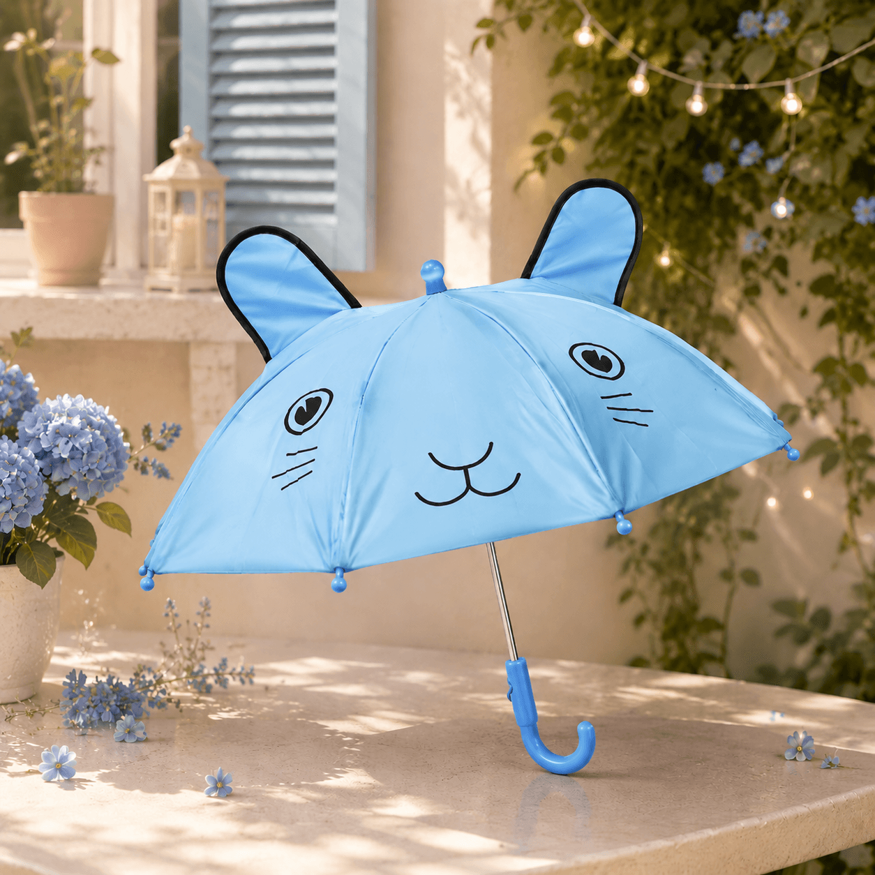 Little Blue Sky Rabbit Umbrella