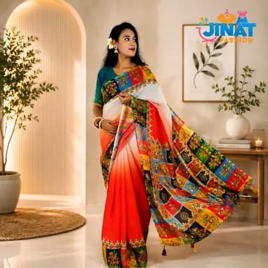 Chanderi Silk mix color