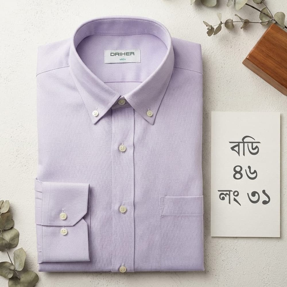 Premium Quality Lavender Purple Solid Casual Shirt