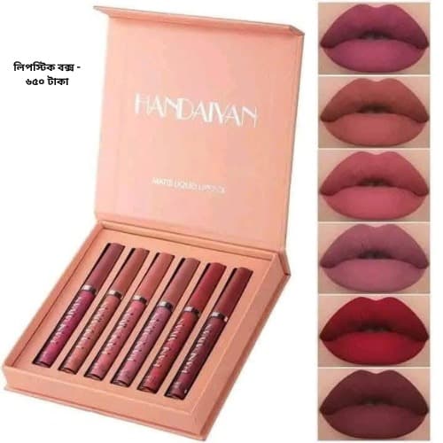 HANDAIYAN 6 Pcs Matte Liquid Lipstick Set