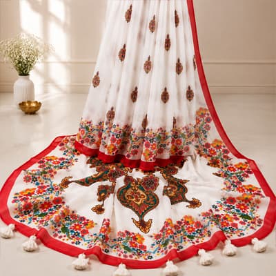 Chanderi Silk – Pearl White