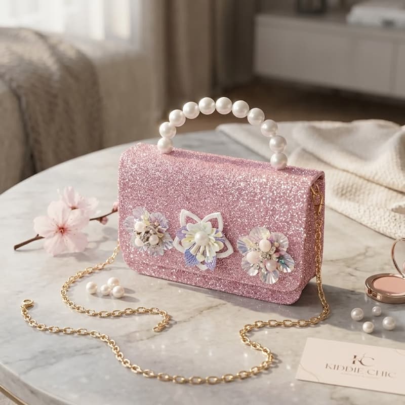 Baby Pearl Glitter Party Bag – Pink