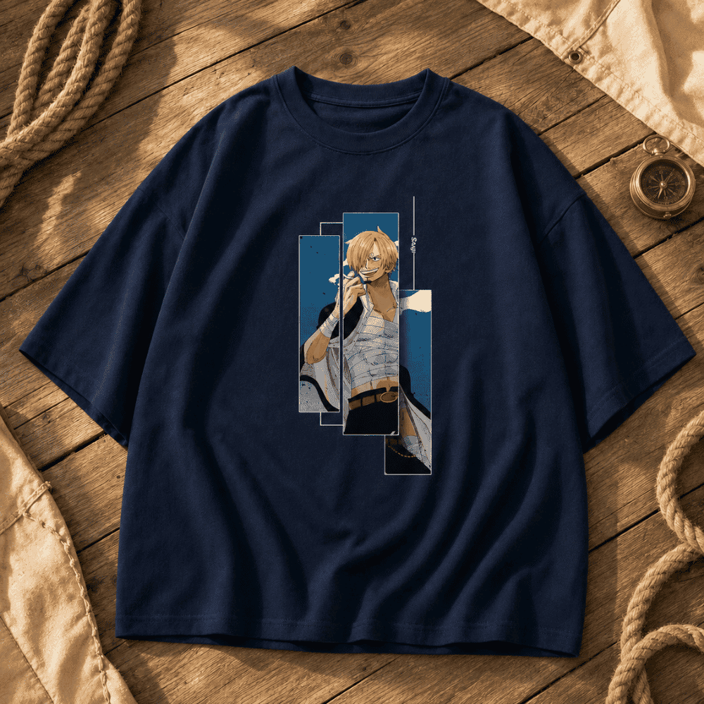 "Sanji" Aesthetic Anime Graphic Drop Shoulder T-Shirt