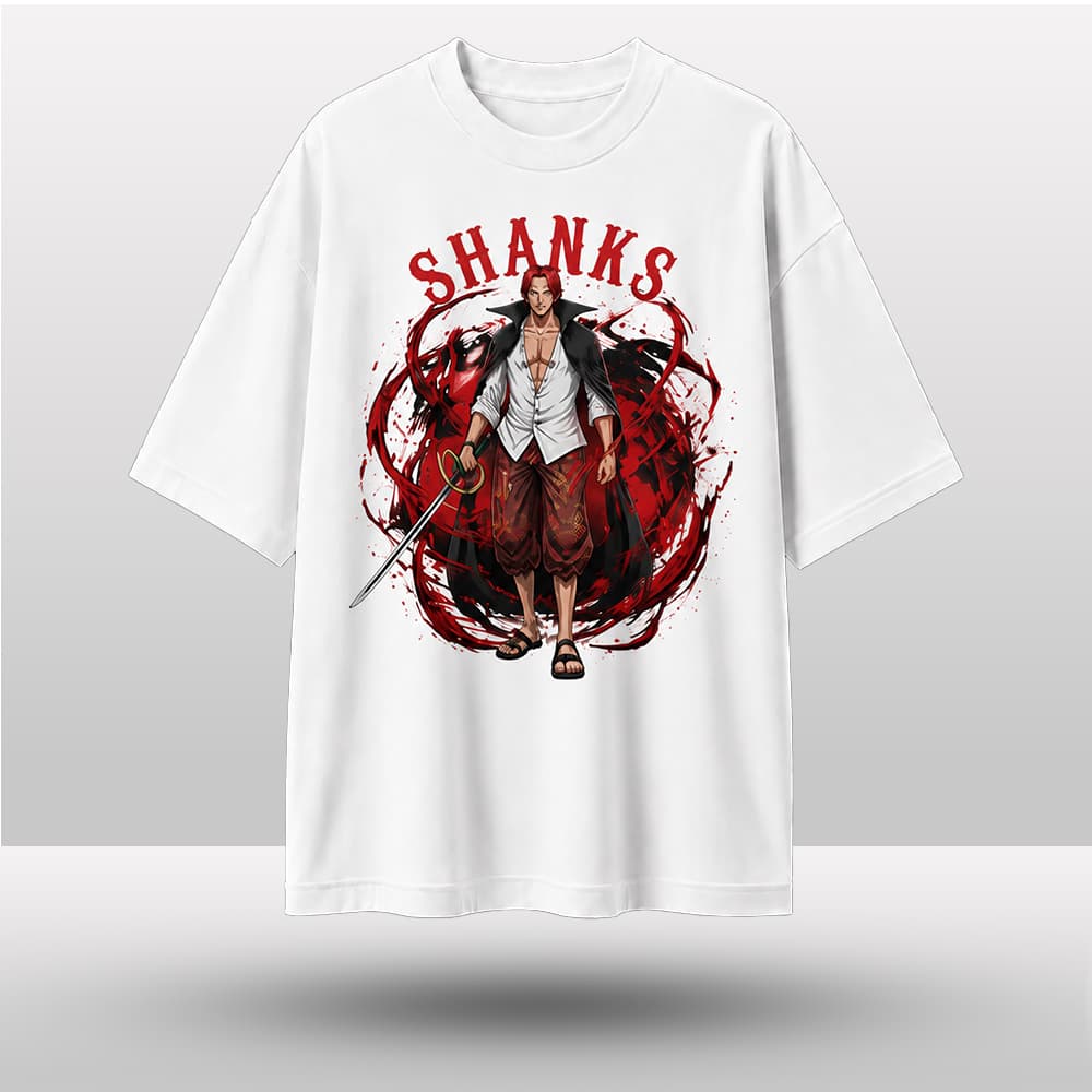 "Shanks" Anime Graphic Drop Shoulder T-Shirt