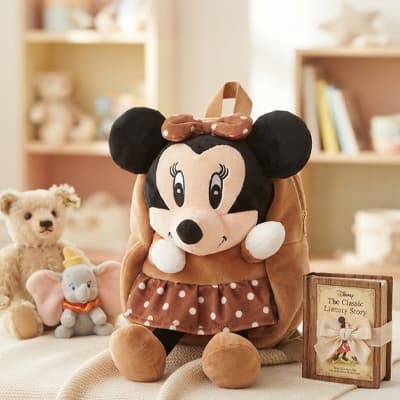 3D Minnie Mouse Doll Backpack for Kids – BROWN