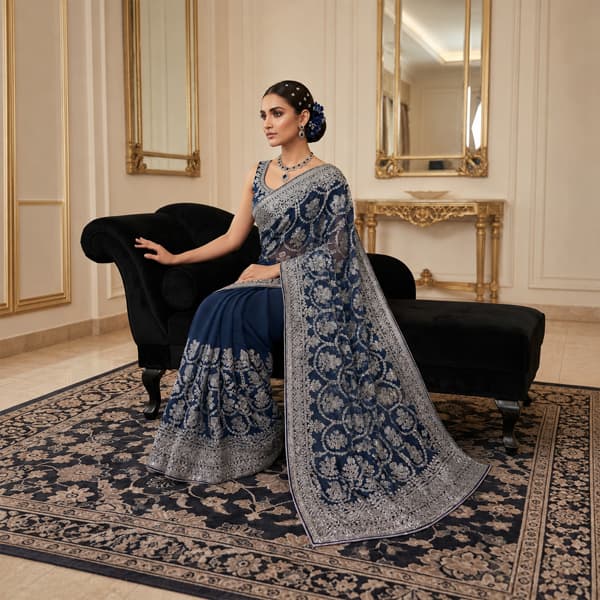 Embroidered Designer Saree