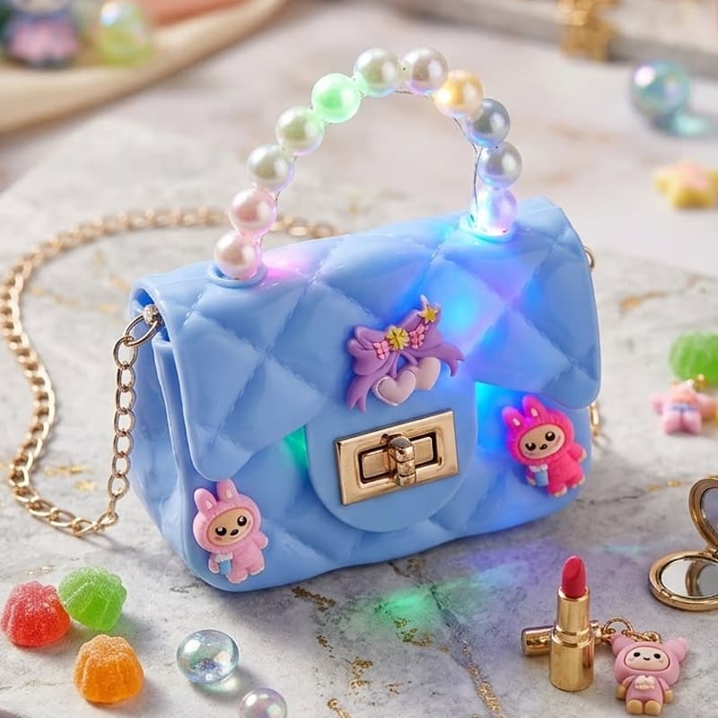 Baby LED Pearl Mini Handbag – Blue