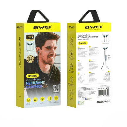 Awei B931BL Wireless Sports Stereo Neckband Earphone