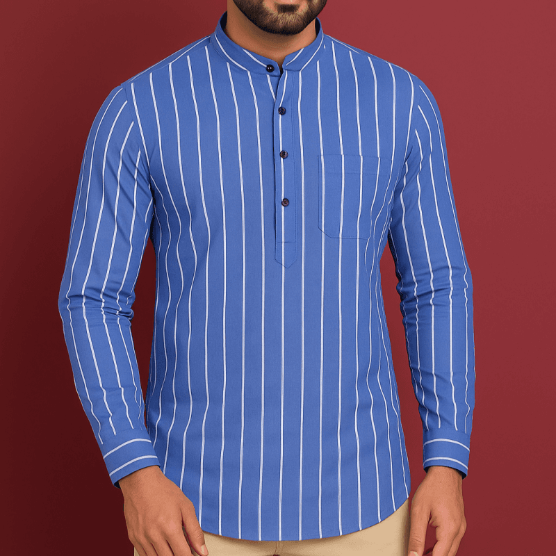 Premium Long Sleeve Striped Katua for Men