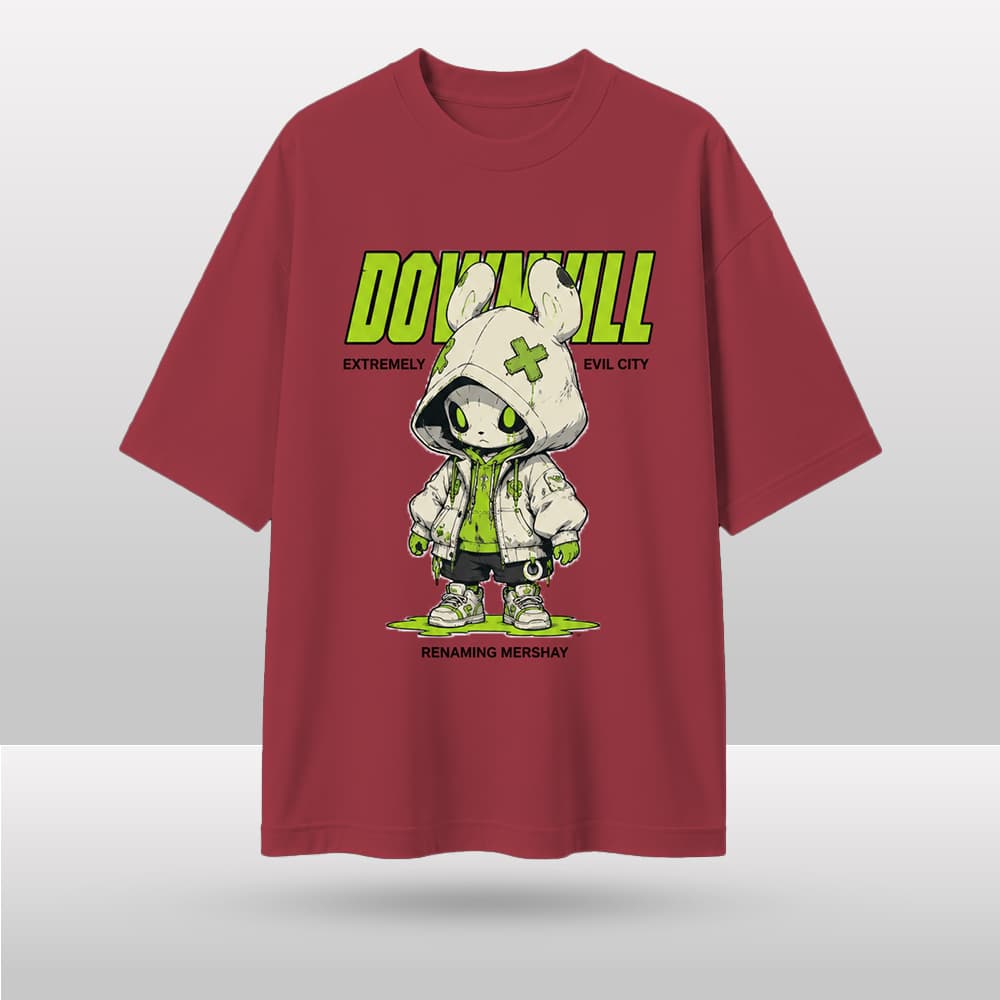 "Downhill" Aesthetic Drop Shoulder T-Shirt
