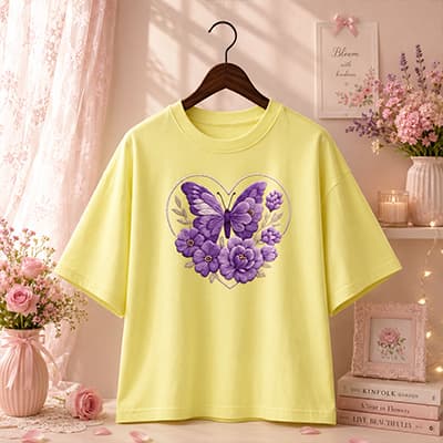 Butterfly & Floral Heart Aesthetic