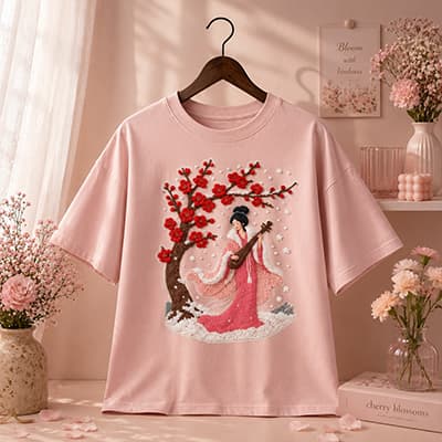 Traditional Elegance & Cherry Blossom Print